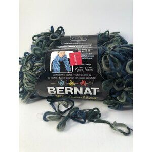 Lot of 2 Bernat Fleurettes Color Great Lakes 88 yards